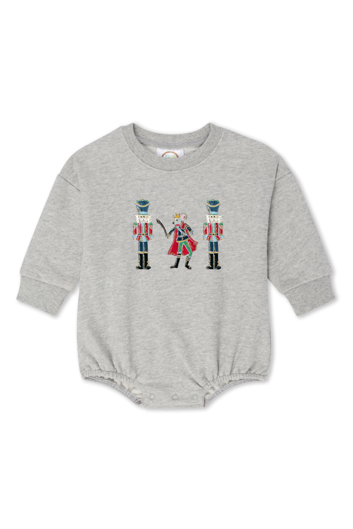 DL Designs Nutcracker | Baby Bubble Sweatshirt Romper-Rompers-Sister Shirts-Sister Shirts, Cute & Custom Tees for Mama & Littles in Trussville, Alabama.