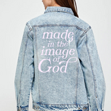 Image of God | Denim Jacket-Women - Outerwear - Jackets-Sister Shirts-Sister Shirts, Cute & Custom Tees for Mama & Littles in Trussville, Alabama.
