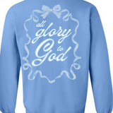 All Glory to God Bow | Adult Crewneck-Women - Tops - Crewnecks-Sister Shirts-Sister Shirts, Cute & Custom Tees for Mama & Littles in Trussville, Alabama.
