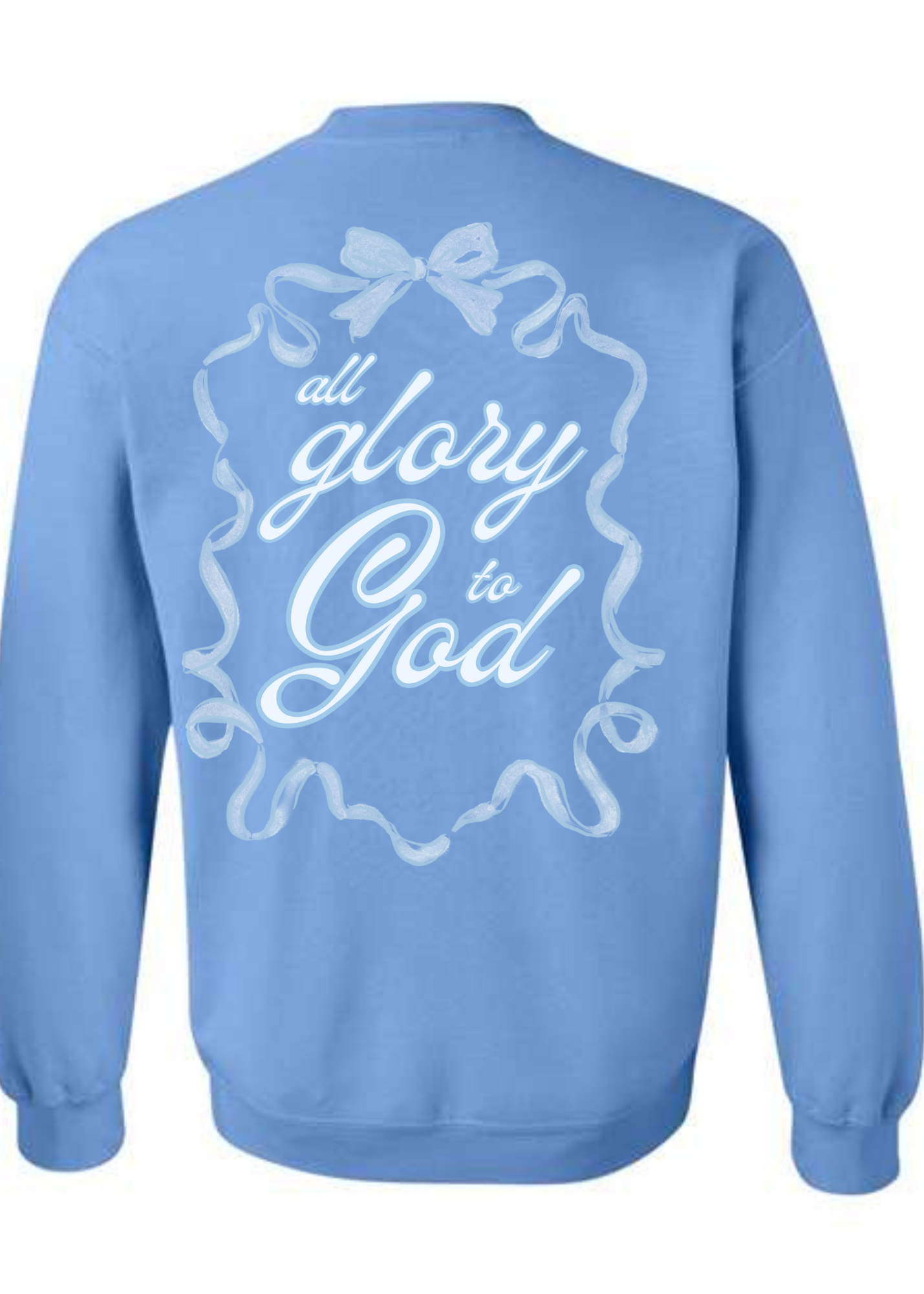 All Glory to God Bow | Adult Crewneck-Women - Tops - Crewnecks-Sister Shirts-Sister Shirts, Cute & Custom Tees for Mama & Littles in Trussville, Alabama.