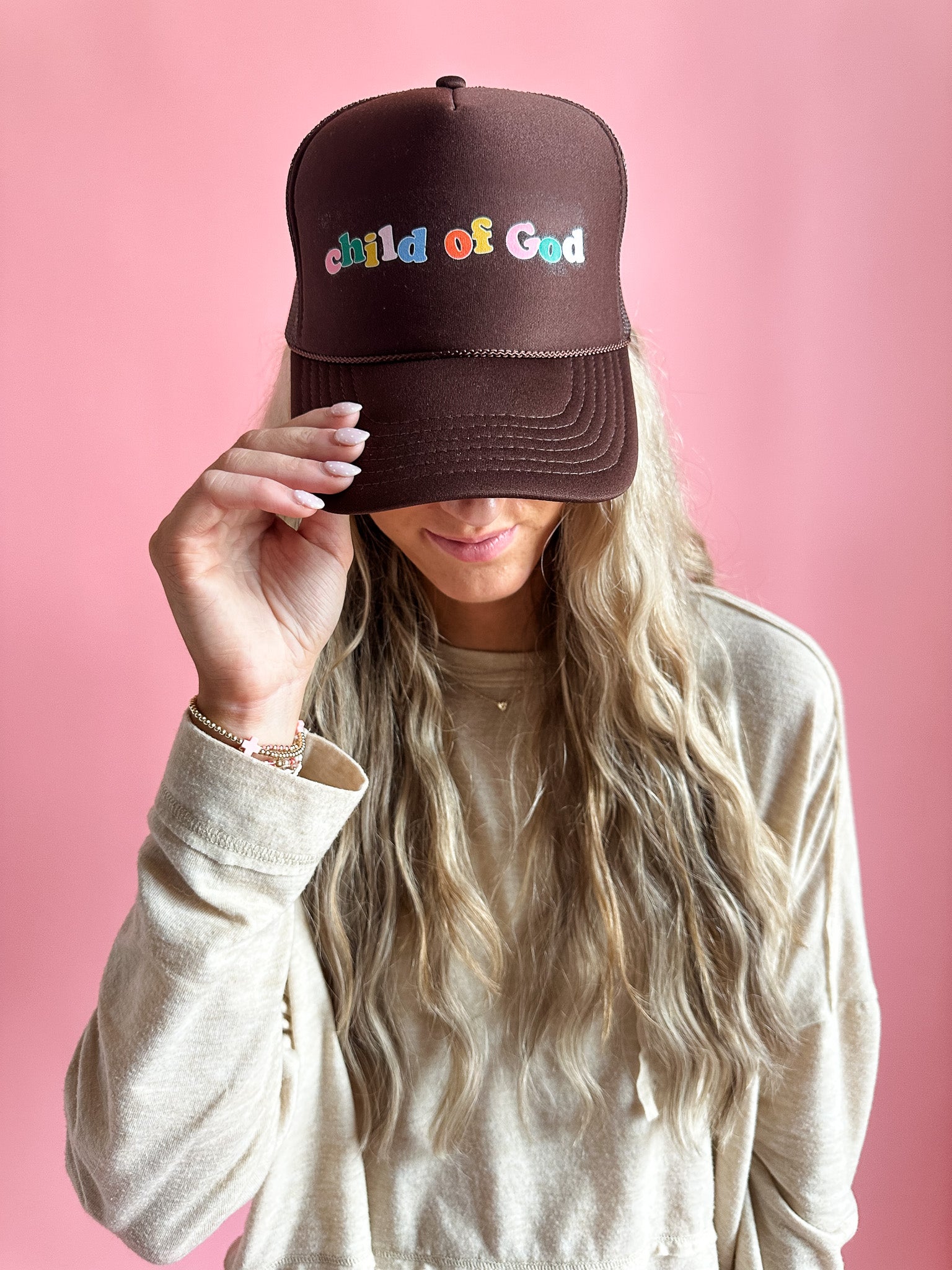 Child of God | Adult Trucker Hat-Women - Accessories - Hats-Sister Shirts-Sister Shirts, Cute & Custom Tees for Mama & Littles in Trussville, Alabama.