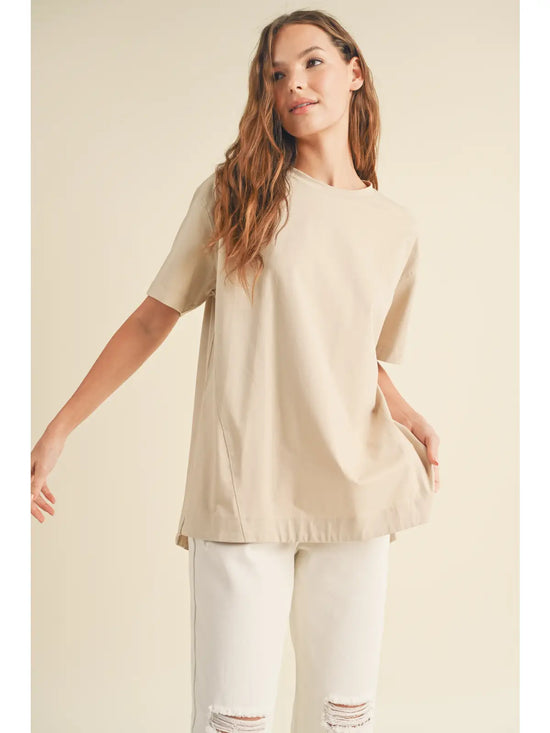 Active Basic Knit Shirt | Taupe-Shirt-Wishlist-Sister Shirts, Cute & Custom Tees for Mama & Littles in Trussville, Alabama.