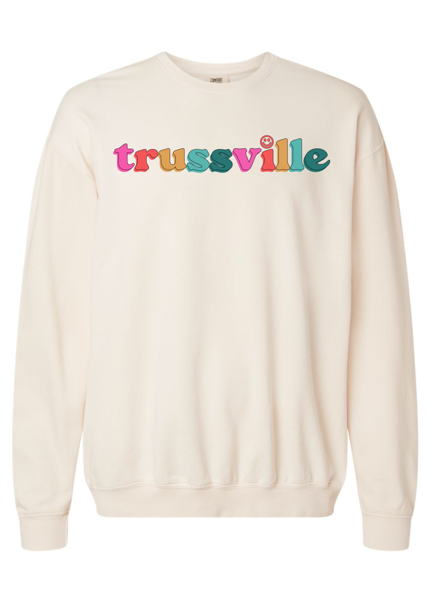 Customizable Multi Happy | Adult Crewneck-Women - Tops - Crewnecks-Sister Shirts-Sister Shirts, Cute & Custom Tees for Mama & Littles in Trussville, Alabama.