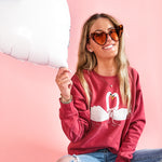 We Belong Together Swans | Adult Crewneck-Women - Tops - Crewnecks-Sister Shirts-Sister Shirts, Cute & Custom Tees for Mama & Littles in Trussville, Alabama.
