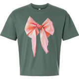 Watercolor Bow | Relaxed Crew Tee-Womens - Tops - Tees-Sister Shirts-Sister Shirts, Cute & Custom Tees for Mama & Littles in Trussville, Alabama.