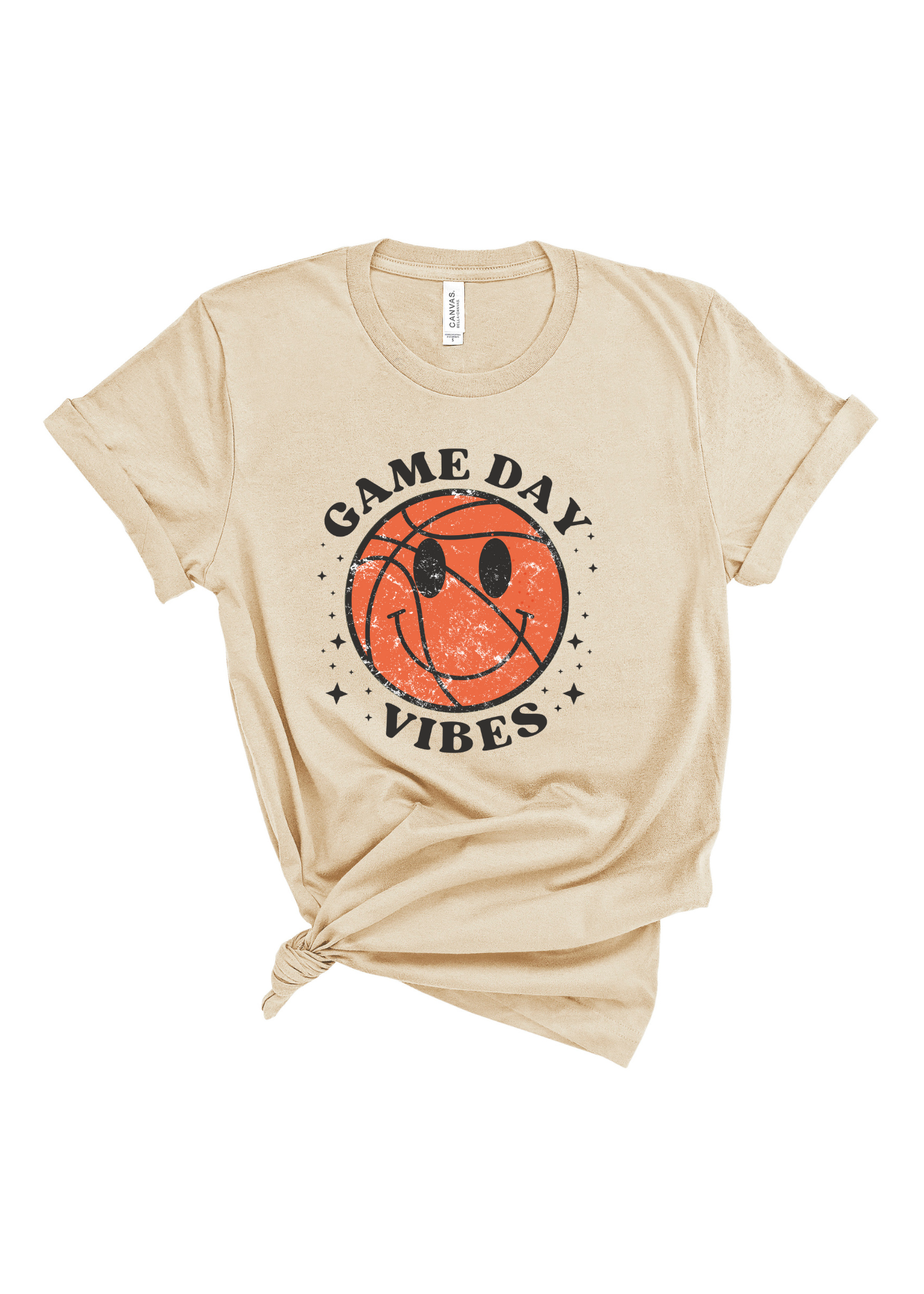 Game Day Vibes Basketball | Adult Tee-Womens - Tops - Tees-Sister Shirts-Sister Shirts, Cute & Custom Tees for Mama & Littles in Trussville, Alabama.