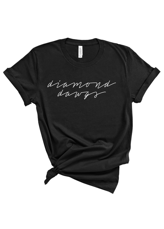 Diamond Dawgs Script | Adult Tee-Sister Shirts-Sister Shirts, Cute & Custom Tees for Mama & Littles in Trussville, Alabama.