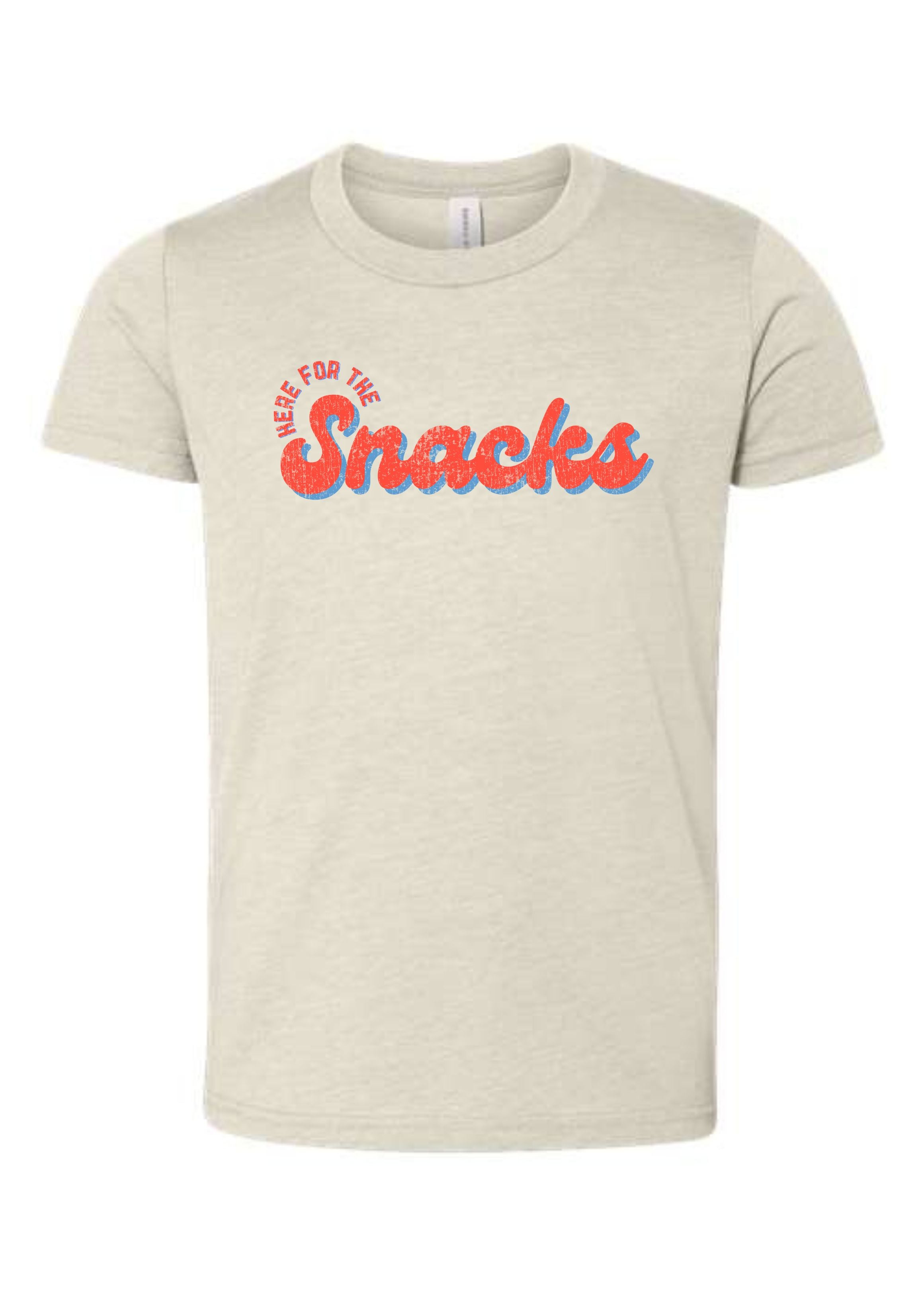 Here For The Snacks Baseball Kids Tee - Main Image