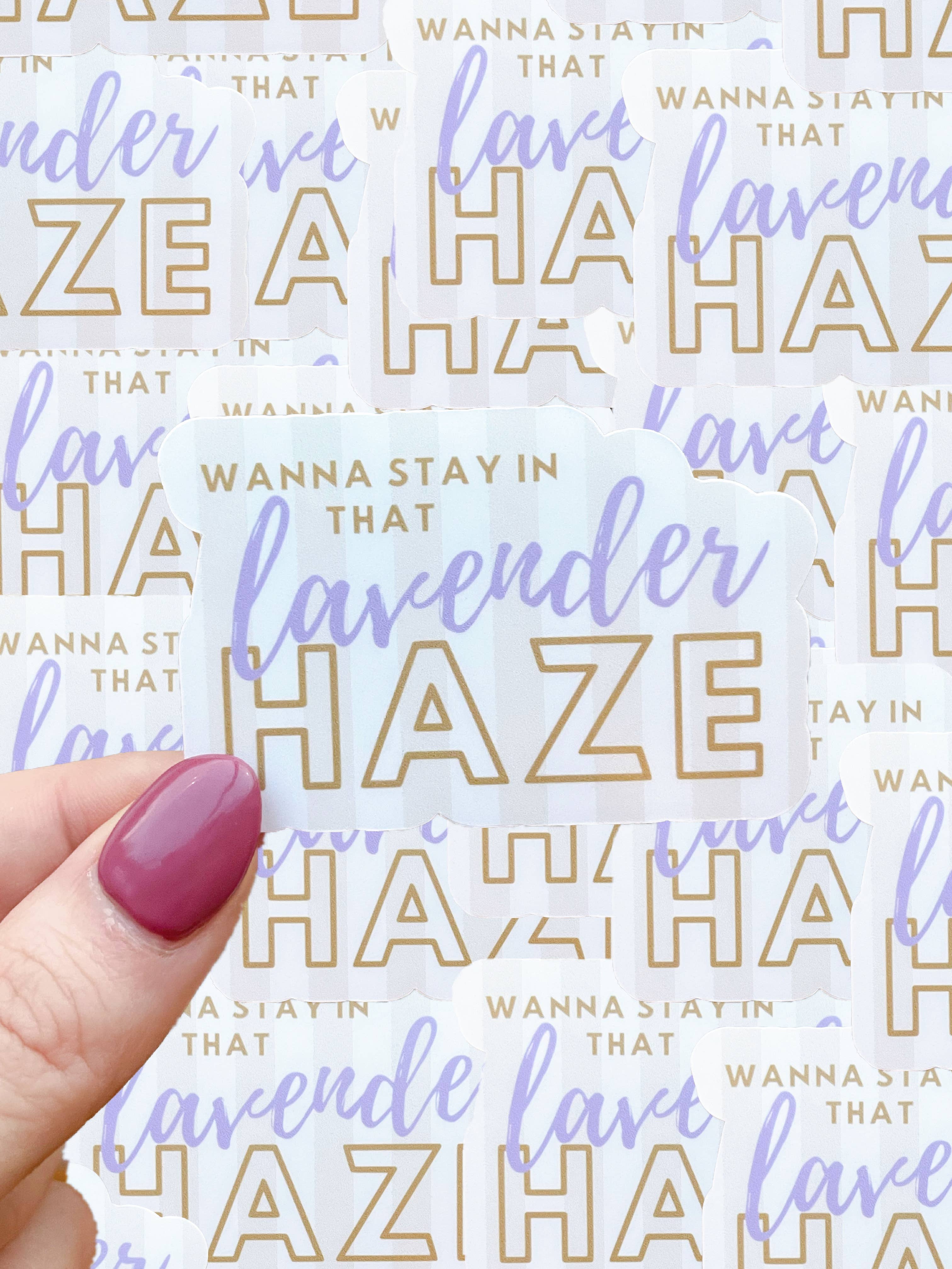 Taylor Swift Inspired Waterproof Sticker | Lavender Haze-Home - Stationery - Stickers-Typo Lettering Co-Sister Shirts, Cute & Custom Tees for Mama & Littles in Trussville, Alabama.