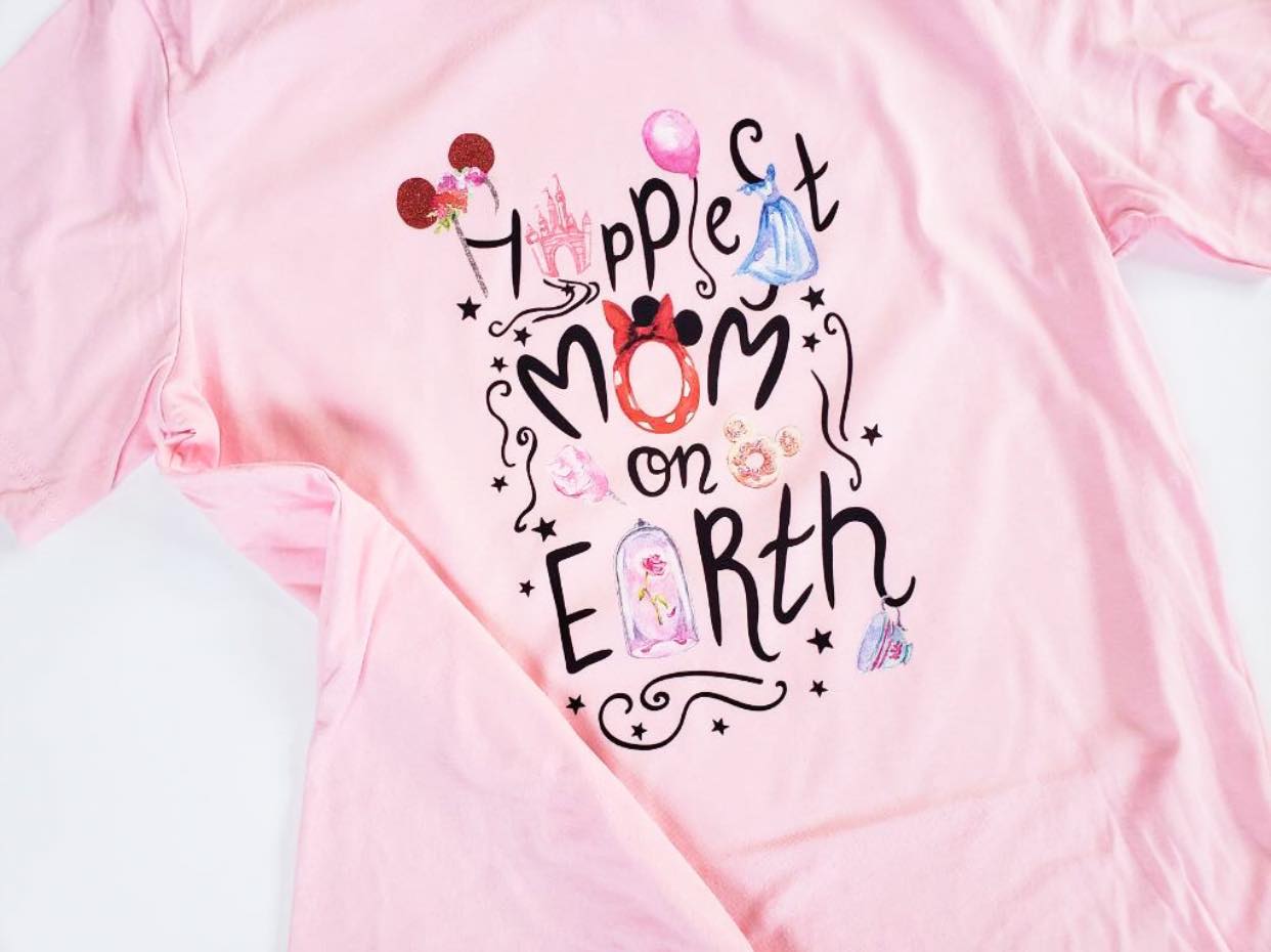 Happiest Mom/Place on Earth | Adult Tee-Womens - Tops - Tees-Sister Shirts-Sister Shirts, Cute & Custom Tees for Mama & Littles in Trussville, Alabama.