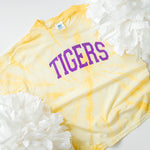 Springville Tigers Foil | Kids Tie Dye Tee-Youth - Tops - Tees-Sister Shirts-Sister Shirts, Cute & Custom Tees for Mama & Littles in Trussville, Alabama.