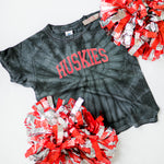 Huskies Foil | Kids Tie Dye Tee-Youth - Tops - Tees-Sister Shirts-Sister Shirts, Cute & Custom Tees for Mama & Littles in Trussville, Alabama.