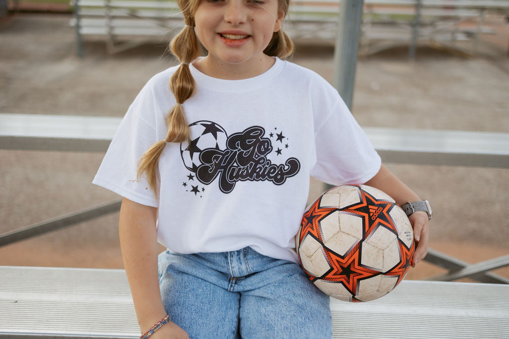 Customizable Groovy Soccer | Kids Tee-Youth - Tops - Tees-Sister Shirts-Sister Shirts, Cute & Custom Tees for Mama & Littles in Trussville, Alabama.