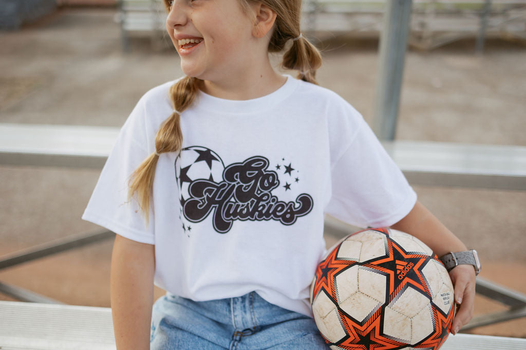 Customizable Groovy Soccer | Kids Tee-Youth - Tops - Tees-Sister Shirts-Sister Shirts, Cute & Custom Tees for Mama & Littles in Trussville, Alabama.
