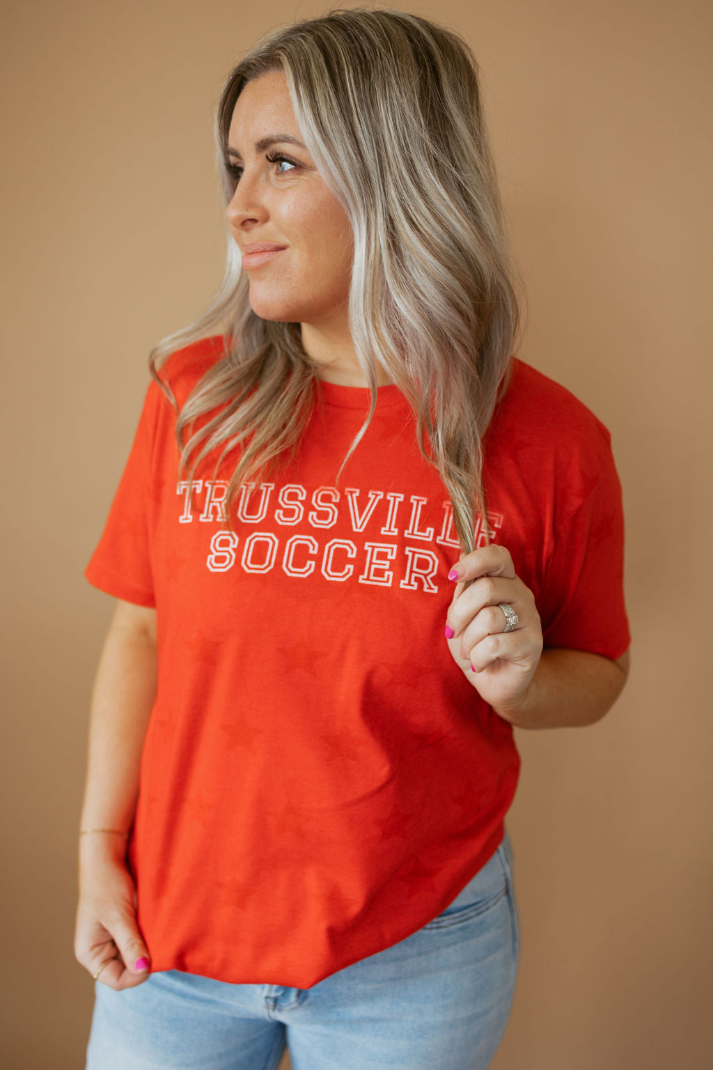 Customizable Open Varsity | Adult Star Tee-Womens - Tops - Tees-Sister Shirts-Sister Shirts, Cute & Custom Tees for Mama & Littles in Trussville, Alabama.