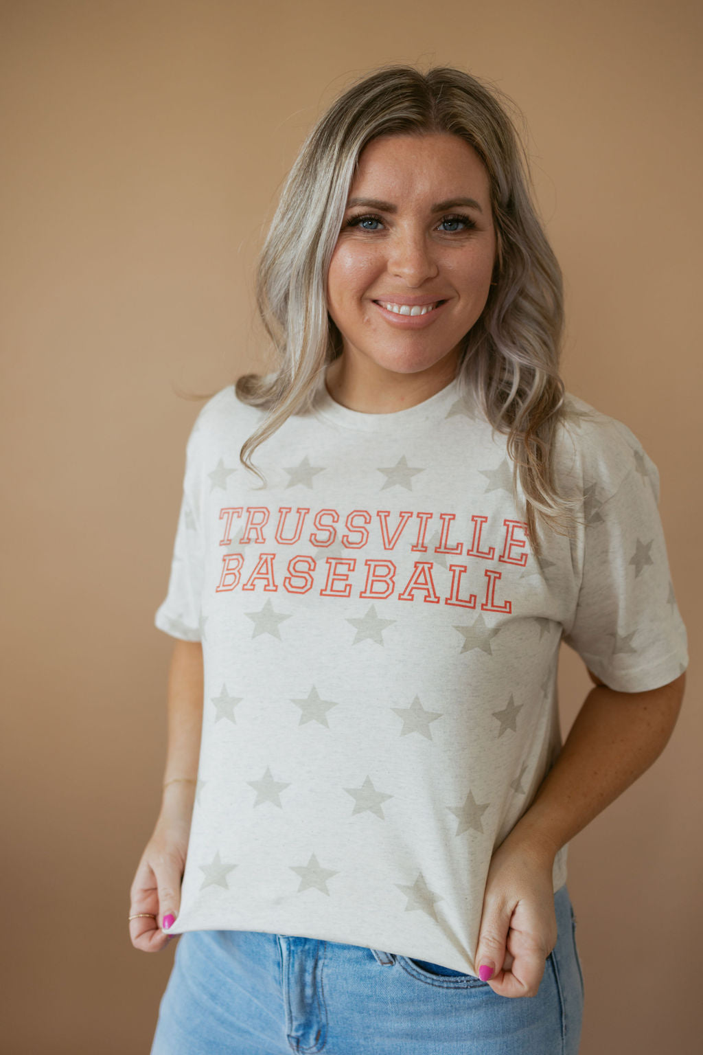Customizable Open Varsity | Adult Star Tee-Womens - Tops - Tees-Sister Shirts-Sister Shirts, Cute & Custom Tees for Mama & Littles in Trussville, Alabama.