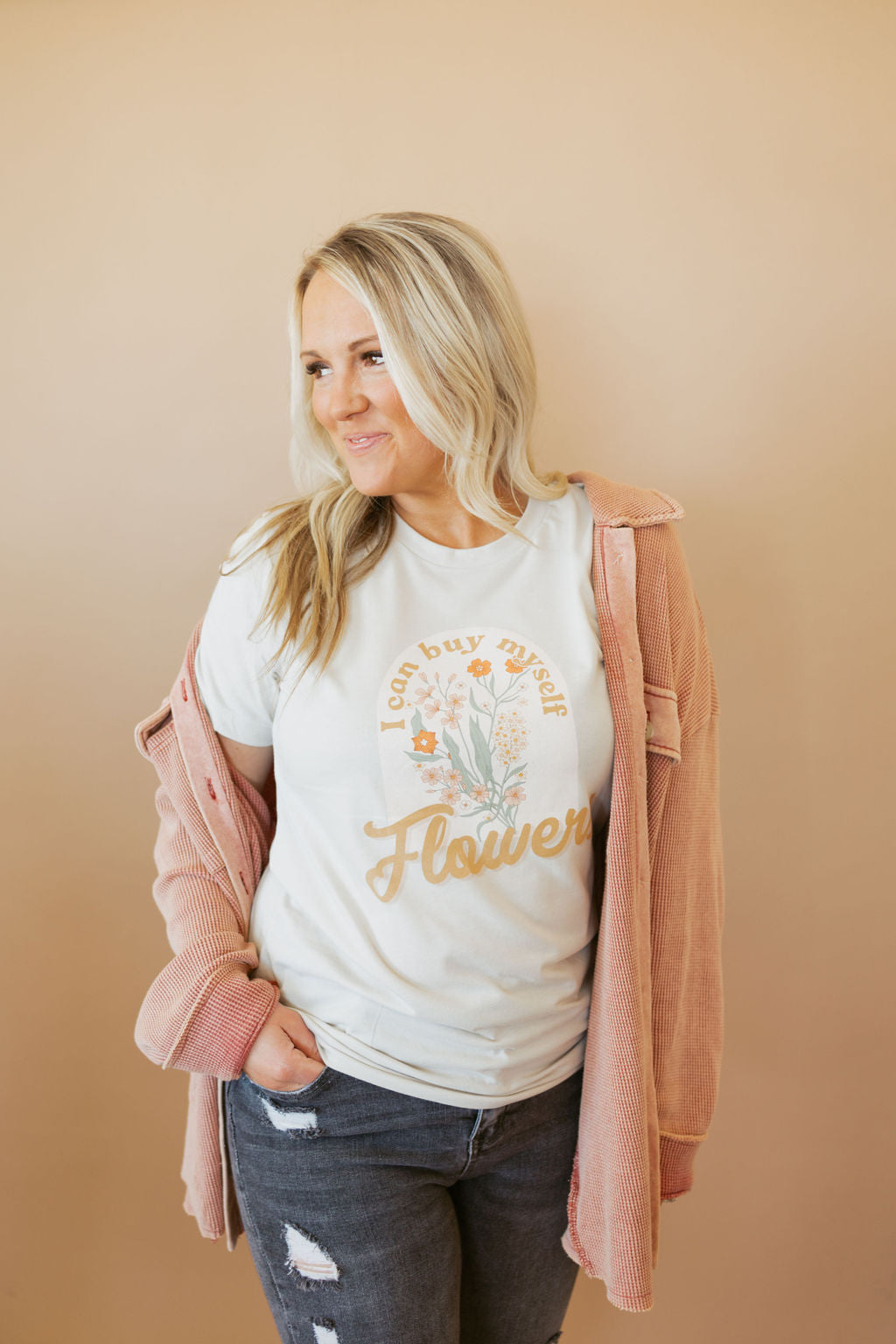 I Can Buy Myself Flowers | Adult Tee-Womens - Tops - Tees-Sister Shirts-Sister Shirts, Cute & Custom Tees for Mama & Littles in Trussville, Alabama.