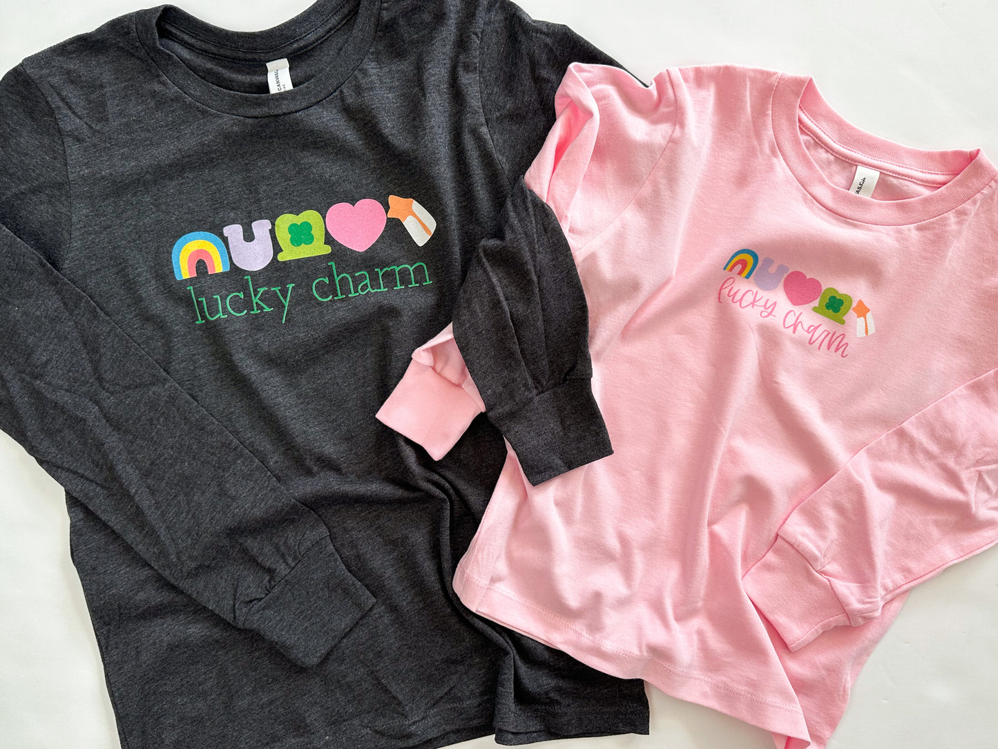 Lucky Charm | Kids Long Sleeve Tee | RTS-Long Sleeves-Sister Shirts-Sister Shirts, Cute & Custom Tees for Mama & Littles in Trussville, Alabama.