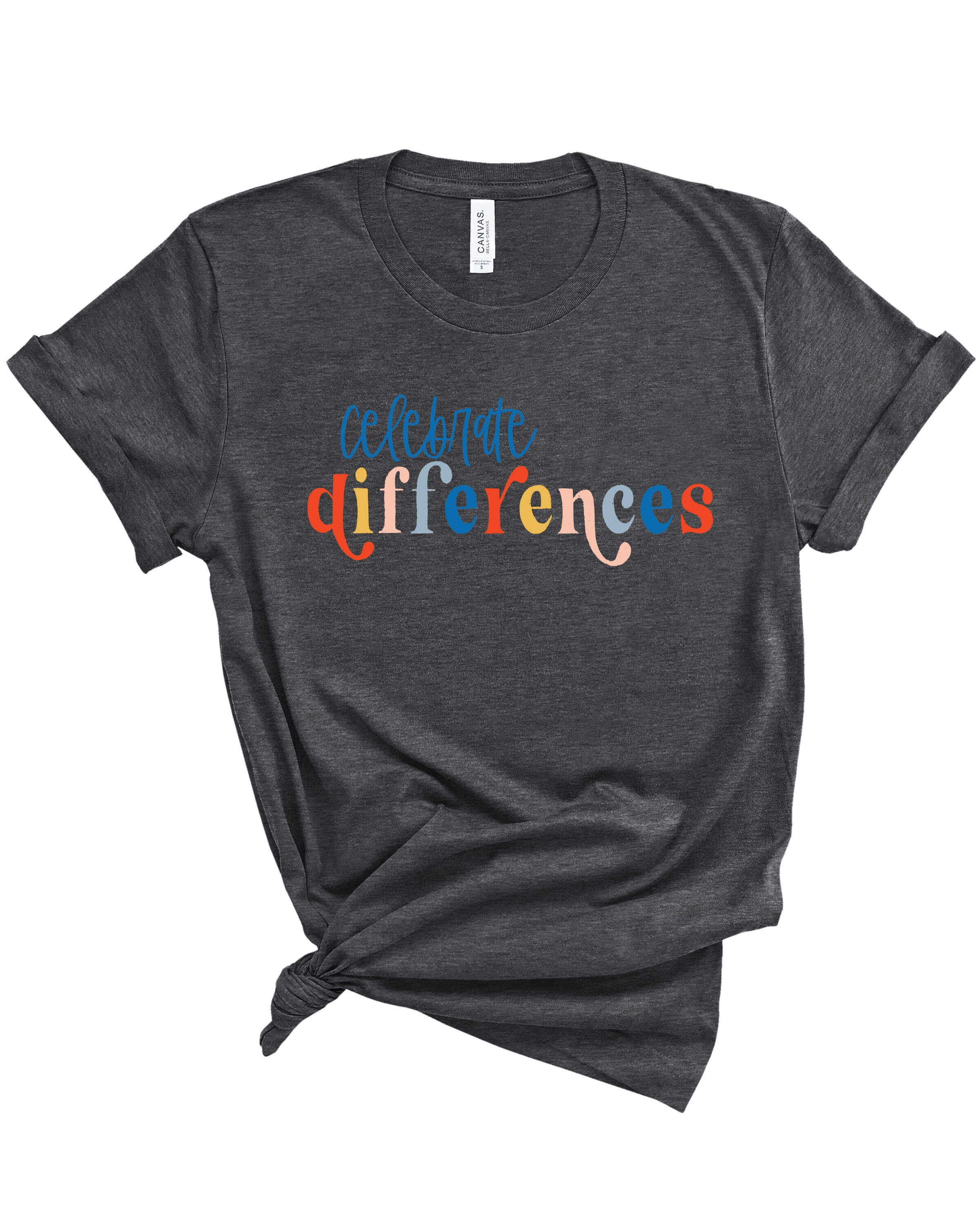 Celebrate Differences | Adult Tee-Womens - Tops - Tees-Sister Shirts-Sister Shirts, Cute & Custom Tees for Mama & Littles in Trussville, Alabama.