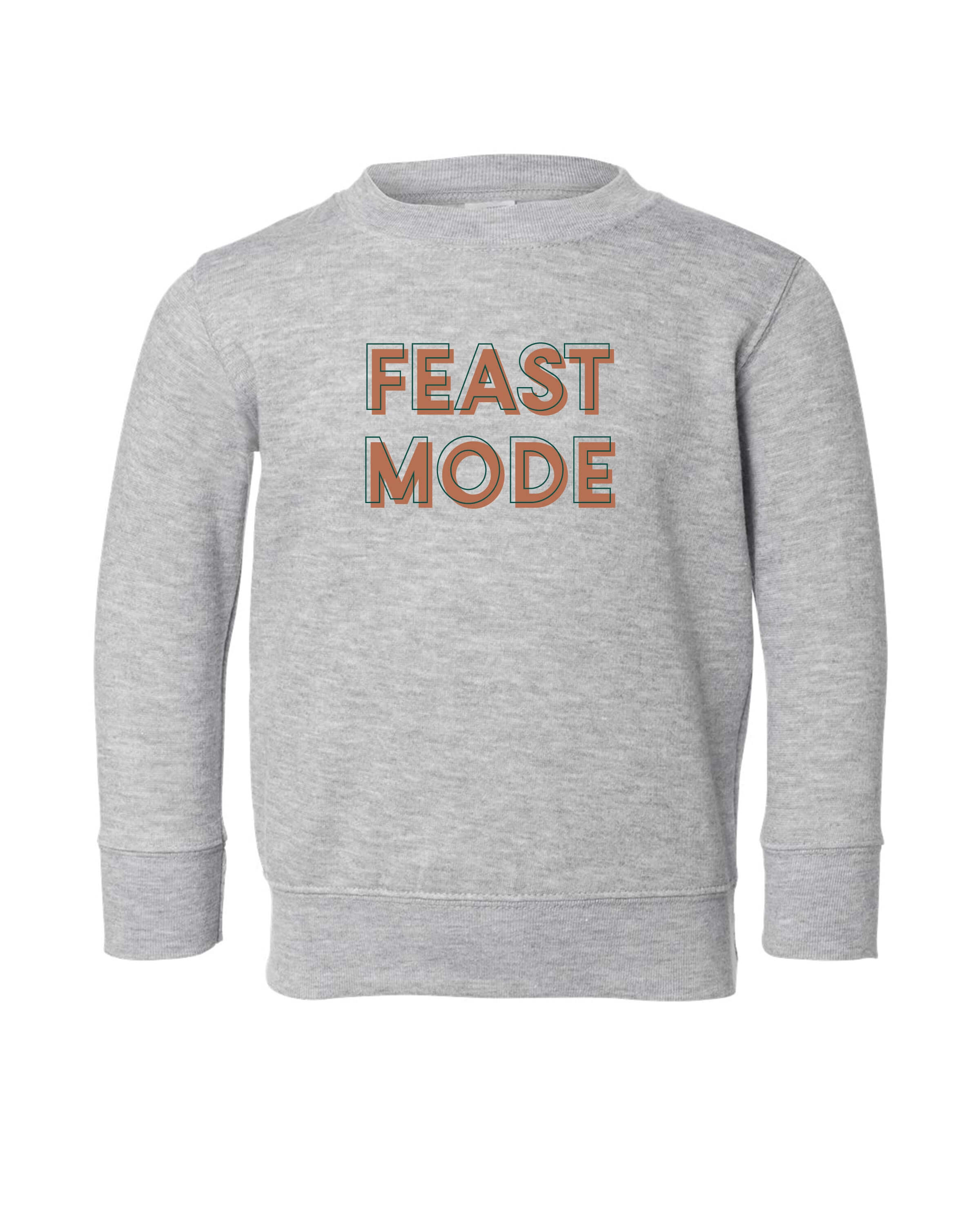 Feast Mode | Kids Crewneck-Youth - Tops - Sweatshirts-Sister Shirts-Sister Shirts, Cute & Custom Tees for Mama & Littles in Trussville, Alabama.