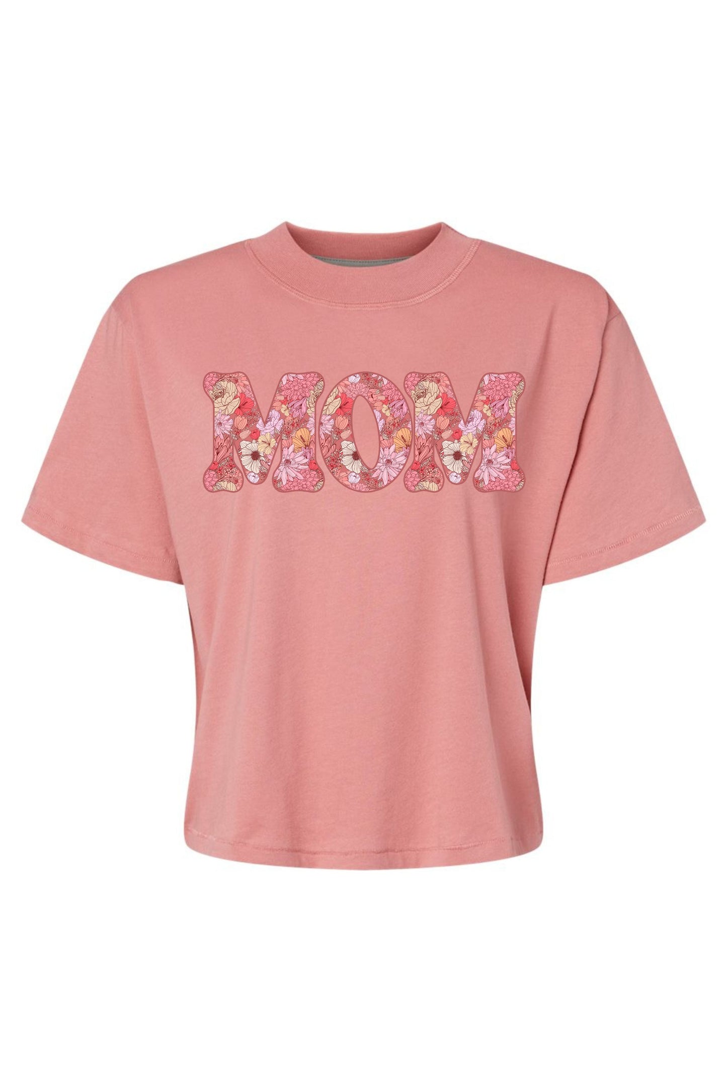 Floral Mom | Mom Crop Tee | RTS-Adult Tee-Sister Shirts-Sister Shirts, Cute & Custom Tees for Mama & Littles in Trussville, Alabama.