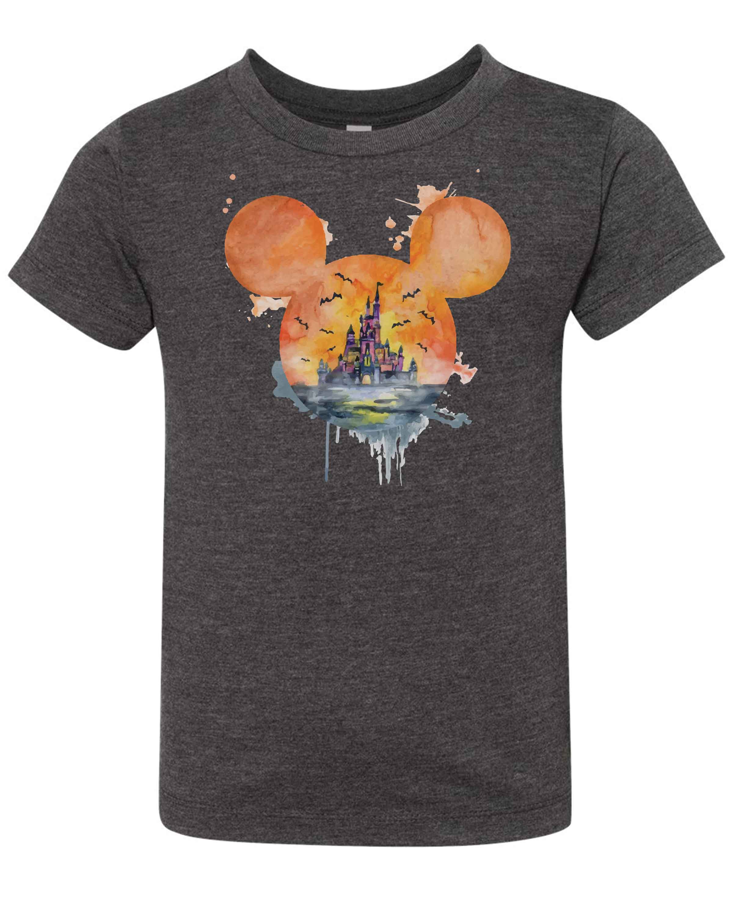 Watercolor Halloween Castle Tee | Kids Tee-Youth - Tops - Tees-Sister Shirts-Sister Shirts, Cute & Custom Tees for Mama & Littles in Trussville, Alabama.