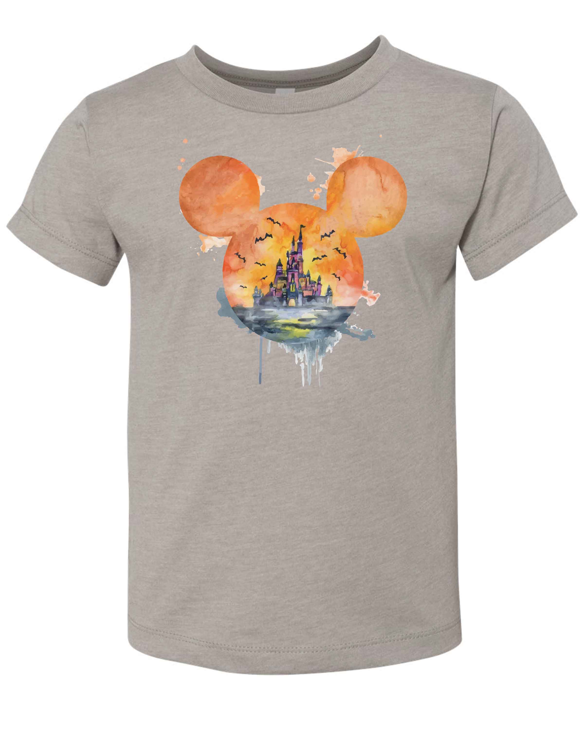 Watercolor Halloween Castle Tee | Kids Tee-Youth - Tops - Tees-Sister Shirts-Sister Shirts, Cute & Custom Tees for Mama & Littles in Trussville, Alabama.