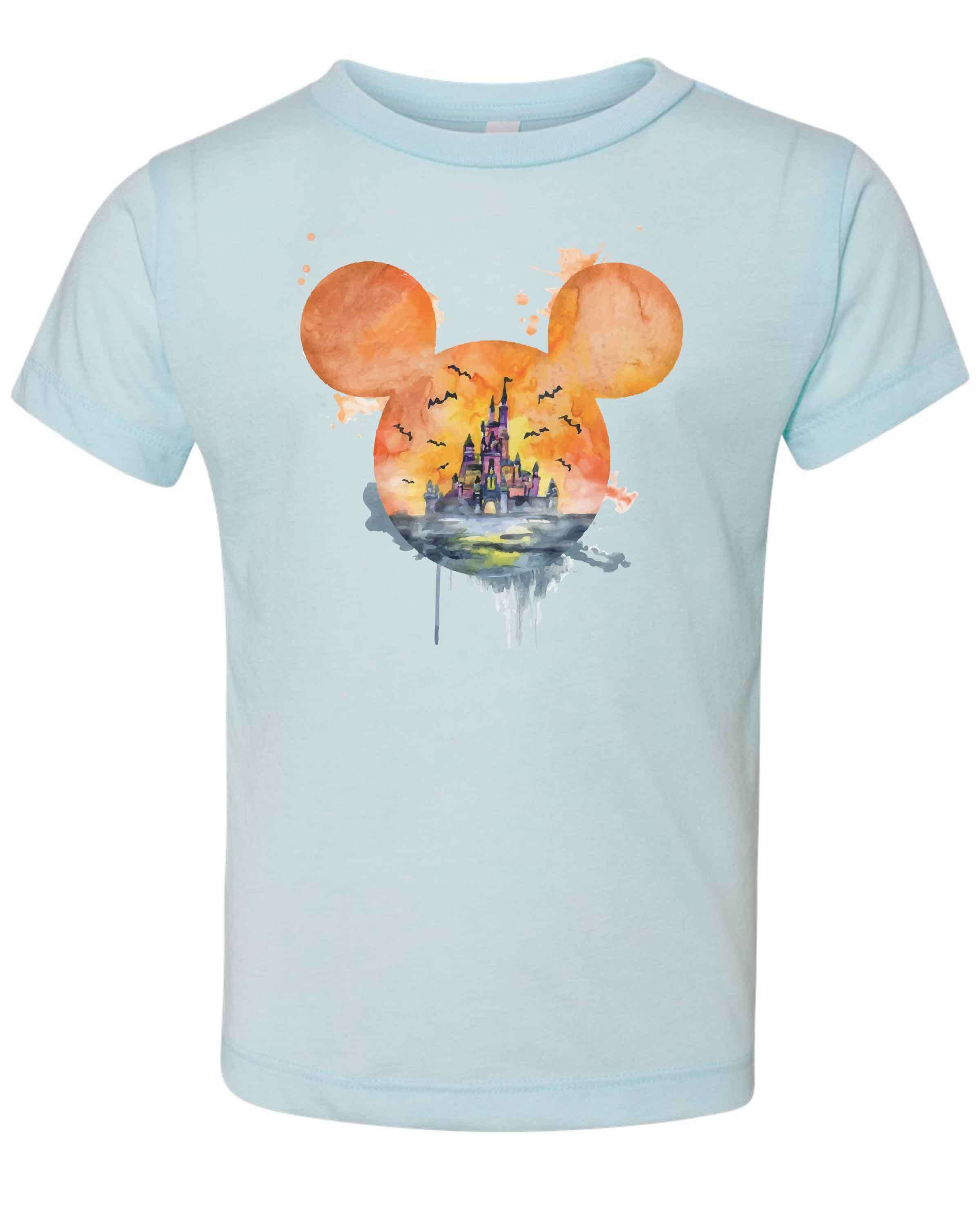 Watercolor Halloween Castle Tee | Kids Tee-Youth - Tops - Tees-Sister Shirts-Sister Shirts, Cute & Custom Tees for Mama & Littles in Trussville, Alabama.