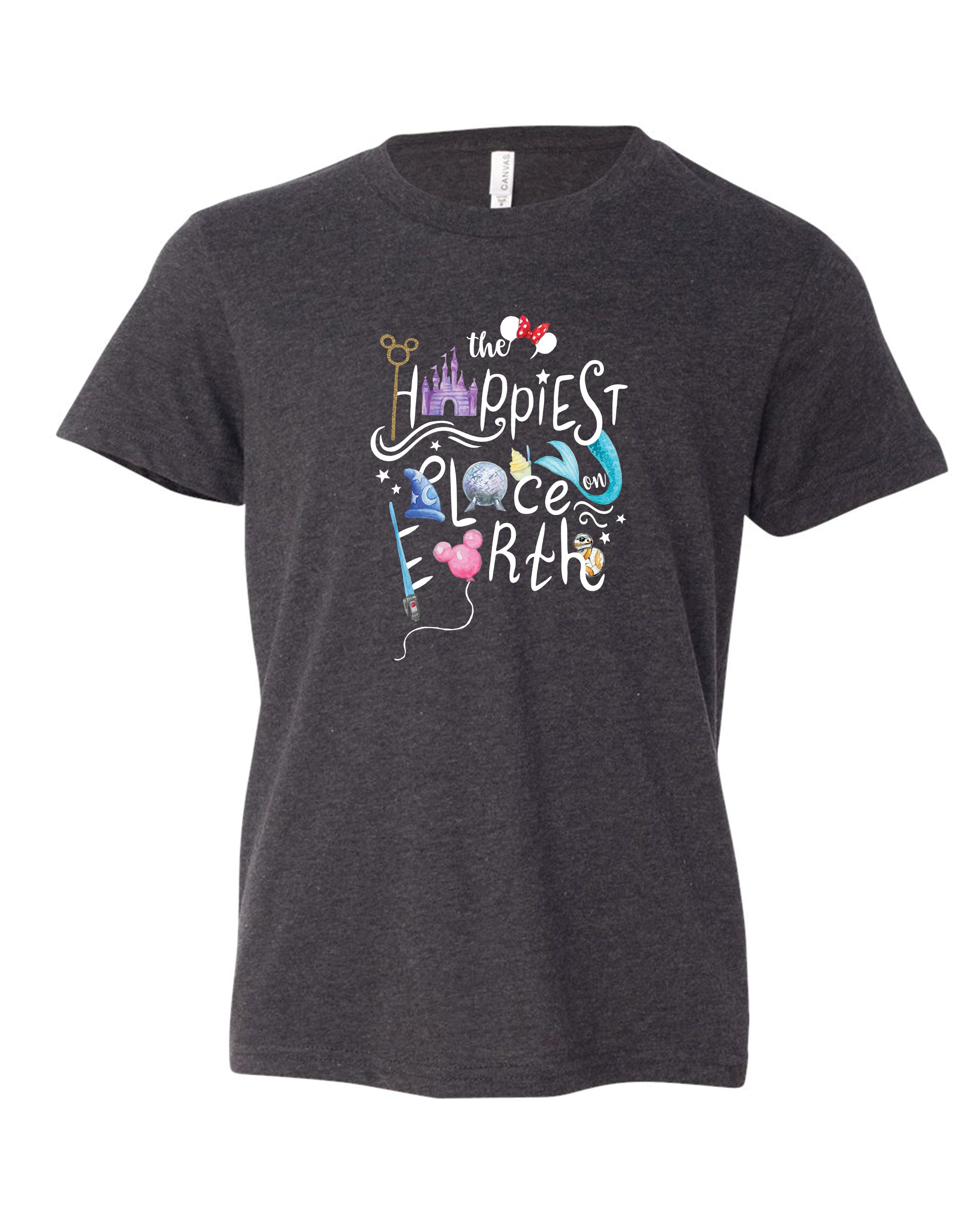 Happiest Mom/Place on Earth | Adult Tee-Womens - Tops - Tees-Sister Shirts-Sister Shirts, Cute & Custom Tees for Mama & Littles in Trussville, Alabama.