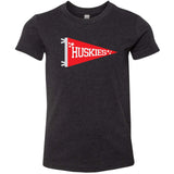 Huskies Gameday Pennant | Kids Tee-Youth - Tops - Tees-Sister Shirts-Sister Shirts, Cute & Custom Tees for Mama & Littles in Trussville, Alabama.