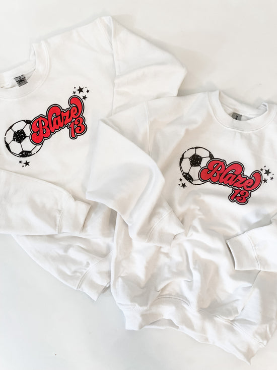 Customizable Retro Soccer Team | Kids Crewneck-Kids Crewneck-Sister Shirts-Sister Shirts, Cute & Custom Tees for Mama & Littles in Trussville, Alabama.