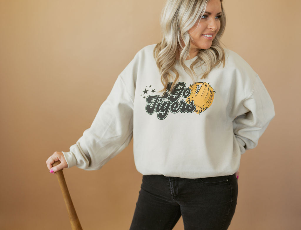 Customizable Groovy Glove | Adult Crewneck-Women - Tops - Crewnecks-Sister Shirts-Sister Shirts, Cute & Custom Tees for Mama & Littles in Trussville, Alabama.