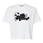 Customizable Groovy Soccer | Mom Crop Tee-Womens - Tops - Tees-Sister Shirts-Sister Shirts, Cute & Custom Tees for Mama & Littles in Trussville, Alabama.
