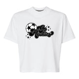 Customizable Groovy Soccer | Mom Crop Tee-Womens - Tops - Tees-Sister Shirts-Sister Shirts, Cute & Custom Tees for Mama & Littles in Trussville, Alabama.