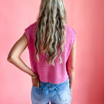The Sutton in Bubblegum Pink | Sweater Vest-Women - Tops - Blouses-Zenana-Sister Shirts, Cute & Custom Tees for Mama & Littles in Trussville, Alabama.