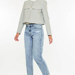 Daily Denim | High Rise Ankle Mom Fit-Women - Bottoms - Pants-Kan Can USA-Sister Shirts, Cute & Custom Tees for Mama & Littles in Trussville, Alabama.