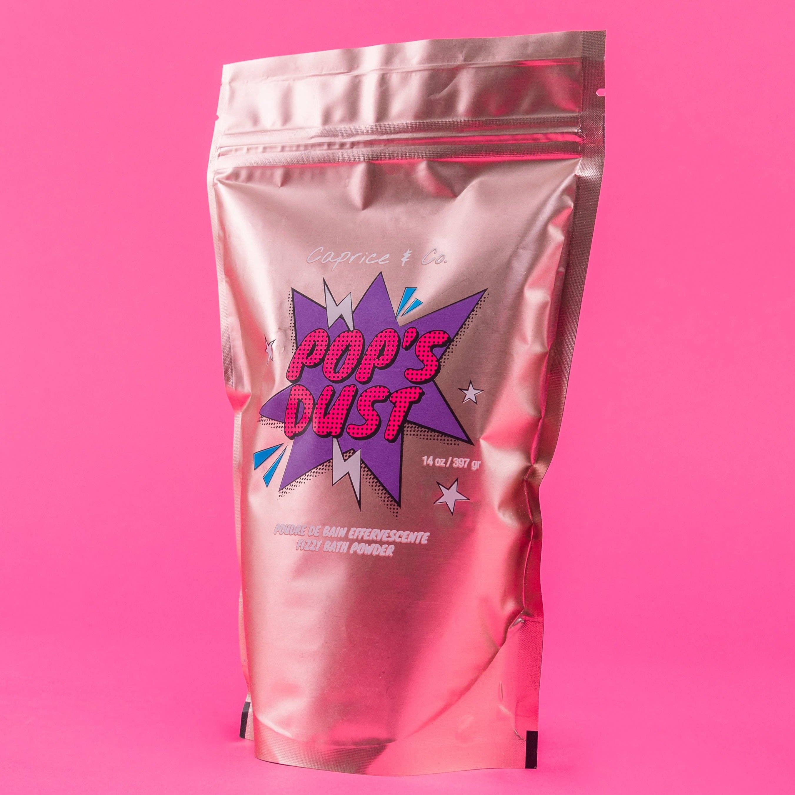 POP'S Dust Fizzy Powder | Pink Fizzy Bath Dust-Beauty - Bath-Caprice & Co-Sister Shirts, Cute & Custom Tees for Mama & Littles in Trussville, Alabama.