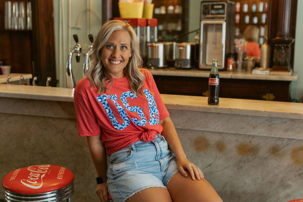 USA Leopard | Adult Tee | RTS-Adult Tee-Sister Shirts-Sister Shirts, Cute & Custom Tees for Mama & Littles in Trussville, Alabama.