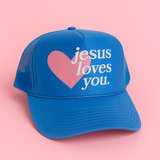 Jesus Loves You | Trucker Hat-Women - Accessories - Hats-Sister Shirts-Sister Shirts, Cute & Custom Tees for Mama & Littles in Trussville, Alabama.