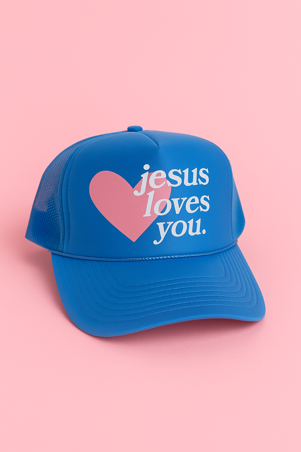 Jesus Loves You | Trucker Hat-Women - Accessories - Hats-Sister Shirts-Sister Shirts, Cute & Custom Tees for Mama & Littles in Trussville, Alabama.