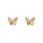 Gold Butterfly Stud Earrings-Women - Jewelry - Earrings-Nickel and Suede-Sister Shirts, Cute & Custom Tees for Mama & Littles in Trussville, Alabama.