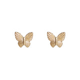 Gold Butterfly Stud Earrings-Women - Jewelry - Earrings-Nickel and Suede-Sister Shirts, Cute & Custom Tees for Mama & Littles in Trussville, Alabama.