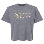 Springville Tigers Checkered | Mom Crop Tee-Womens - Tops - Tees-Sister Shirts-Sister Shirts, Cute & Custom Tees for Mama & Littles in Trussville, Alabama.
