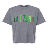 Blazers Foil | Mom Crop Tee-Womens - Tops - Tees-Sister Shirts-Sister Shirts, Cute & Custom Tees for Mama & Littles in Trussville, Alabama.