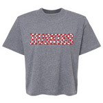 Huskies Checkered | Mom Crop Tee-Womens - Tops - Tees-Sister Shirts-Sister Shirts, Cute & Custom Tees for Mama & Littles in Trussville, Alabama.