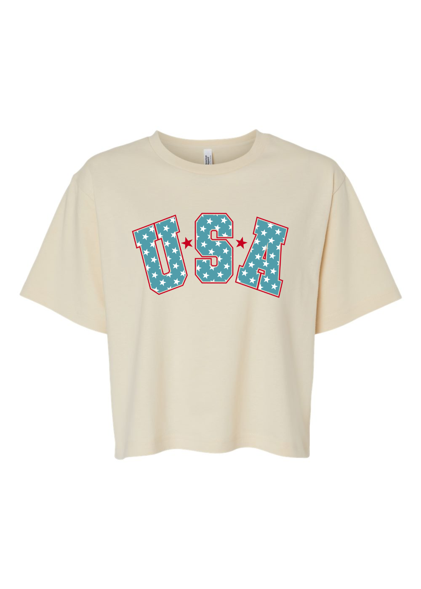 USA Vintage | Boxy Crop Tee-Cropped Tees-Sister Shirts-Sister Shirts, Cute & Custom Tees for Mama & Littles in Trussville, Alabama.