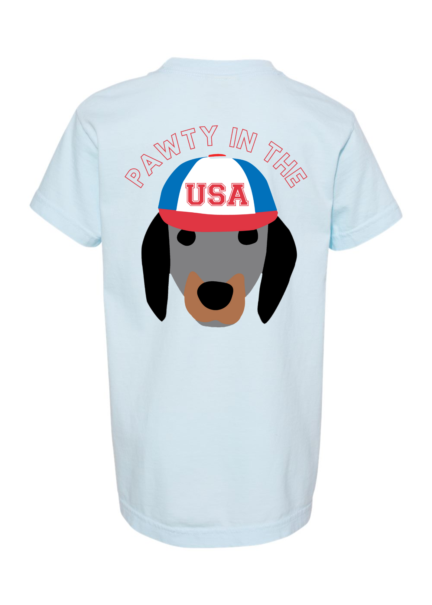 Pawty in the USA | Kids Tee | RTS-Kids Tees-Sister Shirts-Sister Shirts, Cute & Custom Tees for Mama & Littles in Trussville, Alabama.