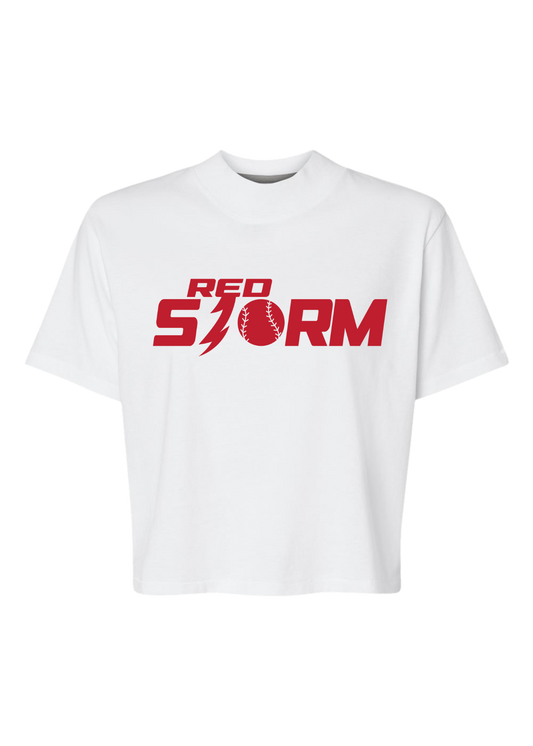 Red Storm | Mom Crop Tee-Sister Shirts-Sister Shirts, Cute & Custom Tees for Mama & Littles in Trussville, Alabama.