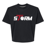 Red Storm | Mom Crop Tee-Womens - Tops - Tees-Sister Shirts-Sister Shirts, Cute & Custom Tees for Mama & Littles in Trussville, Alabama.