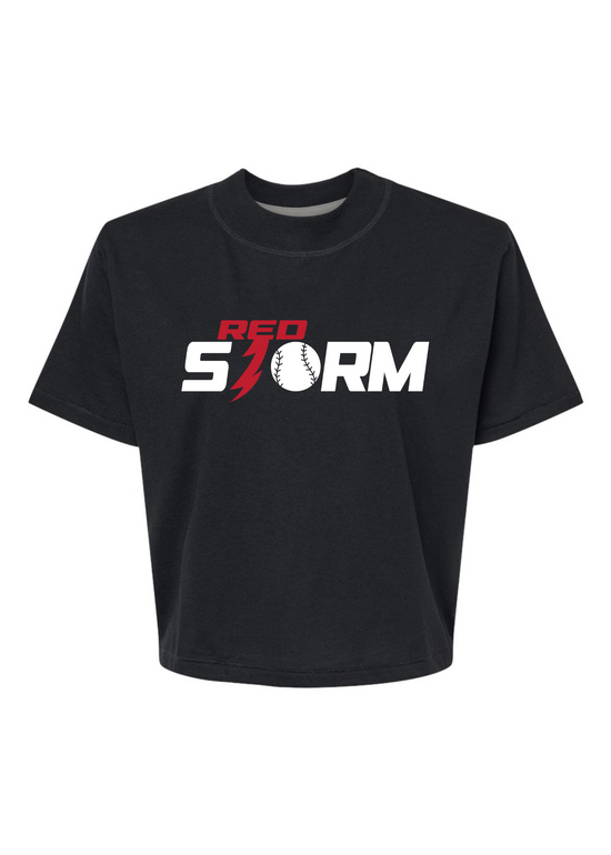 Red Storm | Mom Crop Tee-Sister Shirts-Sister Shirts, Cute & Custom Tees for Mama & Littles in Trussville, Alabama.